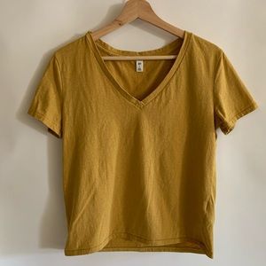 BP Mustard Yellow V-neck T-shirt